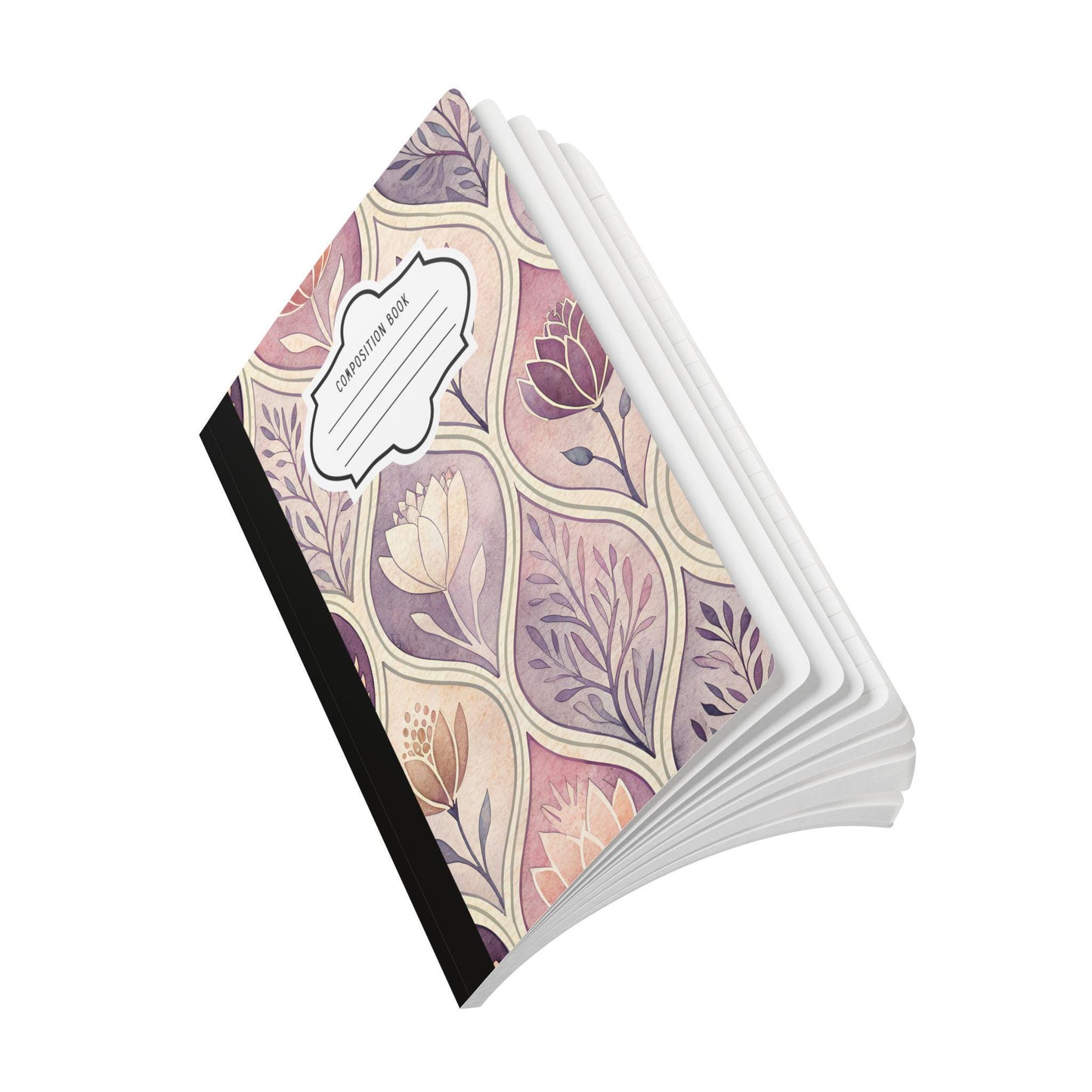Blush Floral Composition Notebook | College Ruled Journal, Elegant Writing Notebook