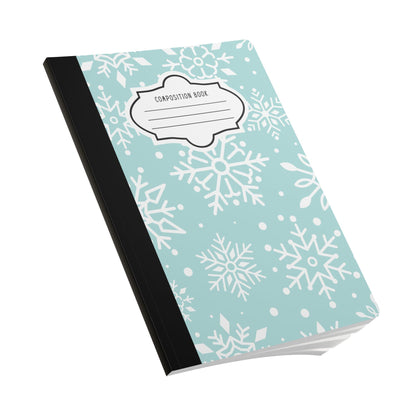 Mint Snowflake Composition Notebook | College Ruled Journal for School, Office, Writing
