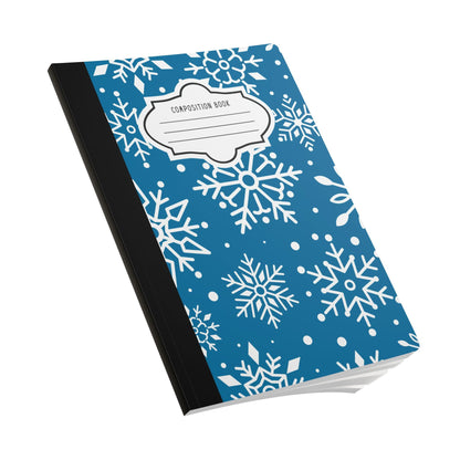 Blue Snowflake Composition Notebook | College Ruled Journal for School, Office, Writing