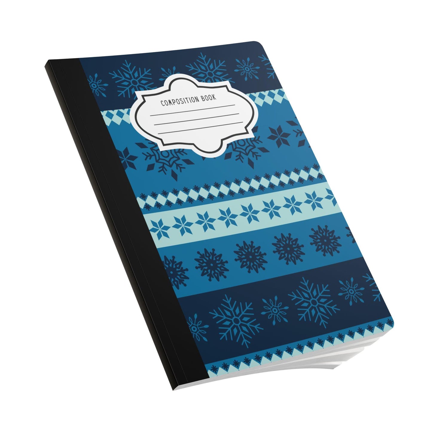 ColorFlow | Winter Snowflake Composition Notebook College Ruled Journal for School Office Writing and Journaling