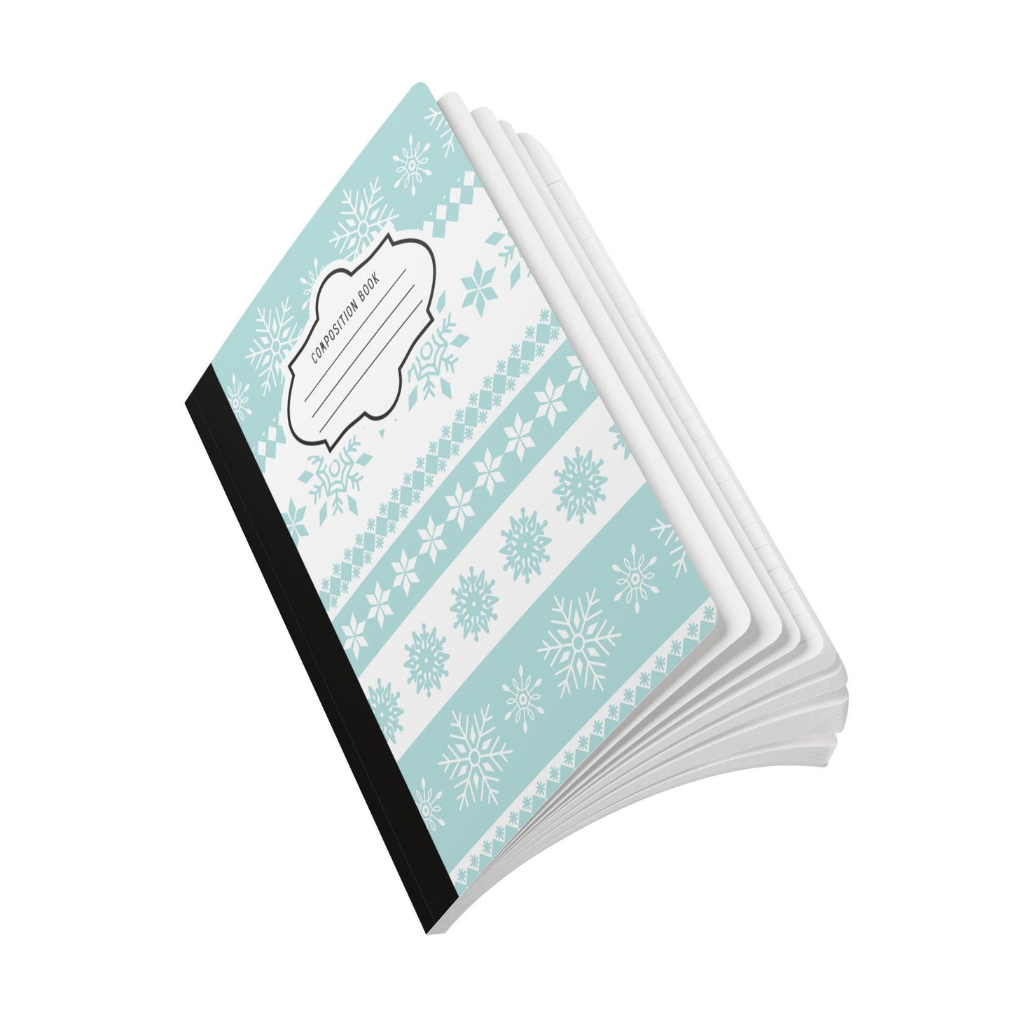 Mint Snowflake Composition Notebook | College Ruled Journal for School, Office, Writing