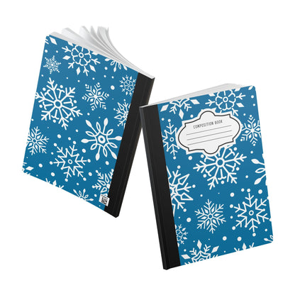 Blue Snowflake Composition Notebook | College Ruled Journal for School, Office, Writing