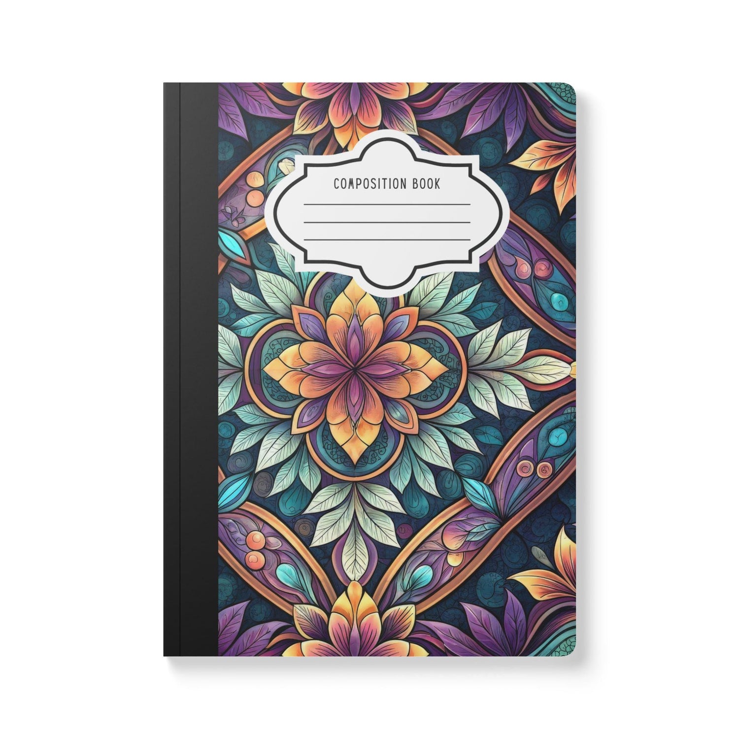 Ornate Mandala Garden Composition Notebook | Elegant Floral Journal (7.5x9.75 inches)