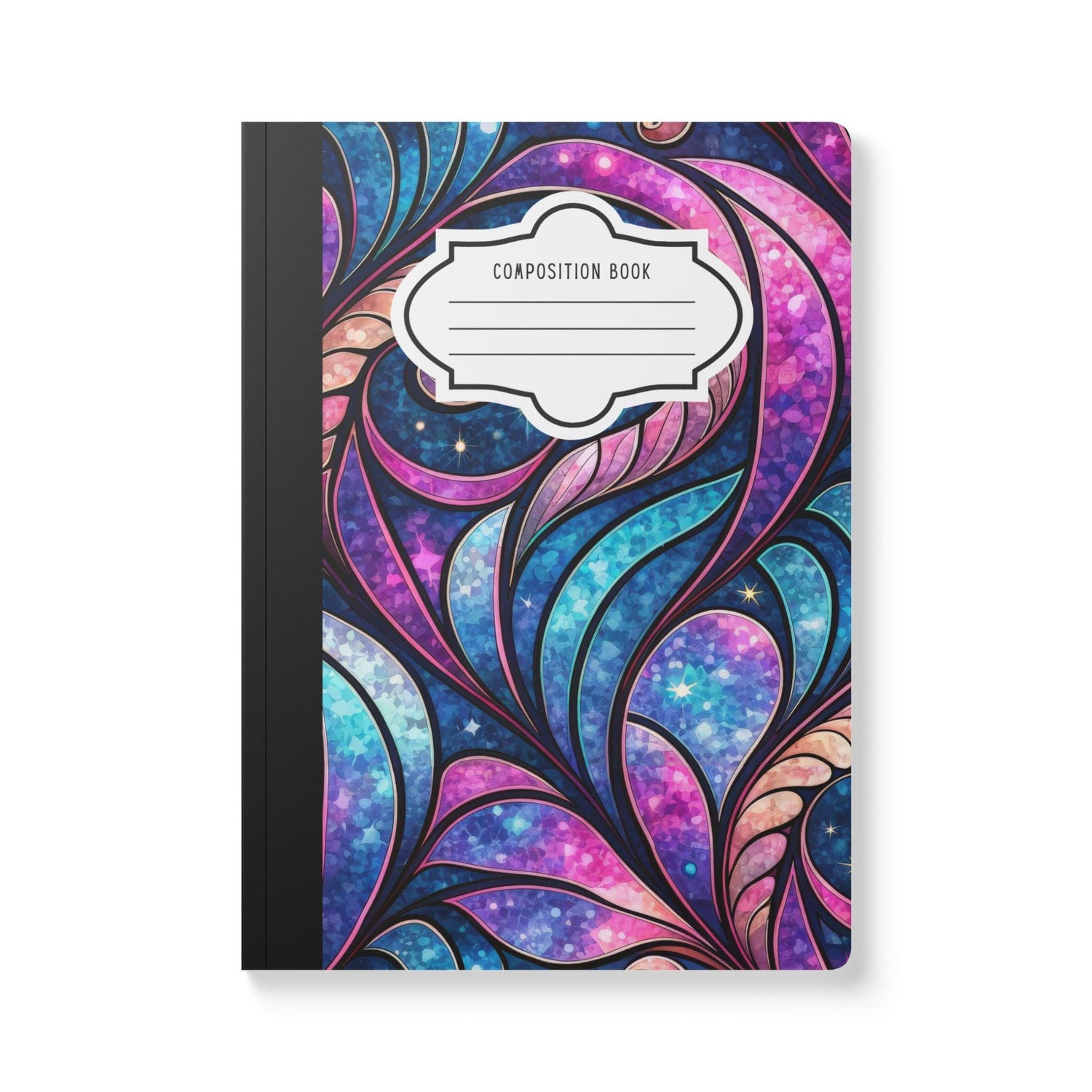 ColorFlow Composition Notebook | Cosmic Swirl Galaxy Pink Blue Journal