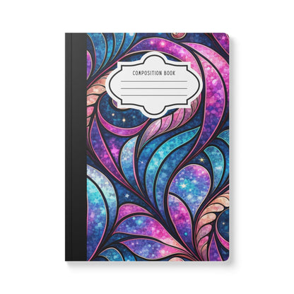 ColorFlow Composition Notebook | Cosmic Swirl Galaxy Pink Blue Journal