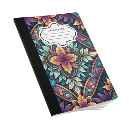 Ornate Mandala Garden Composition Notebook | Elegant Floral Journal (7.5x9.75 inches)