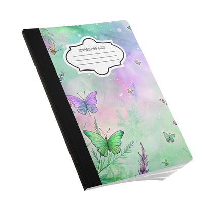 ColorFlow | Pastel Sky Butterfly Composition Notebook College Ruled Journal for Students Professionals Writing