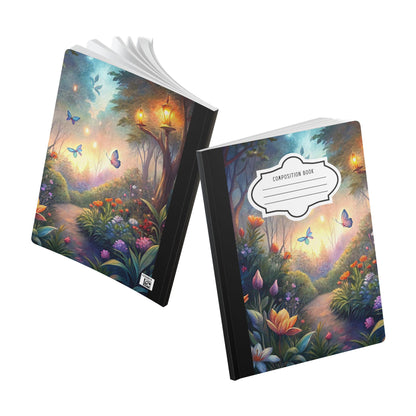 ColorFlow | Pastel Sky Butterfly Composition Notebook Watercolor Journal Aesthetic Writing Book for School or Office