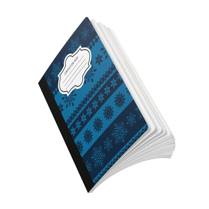 Deep Blue Snowflake Composition Notebook | College Ruled Journal for School, Office