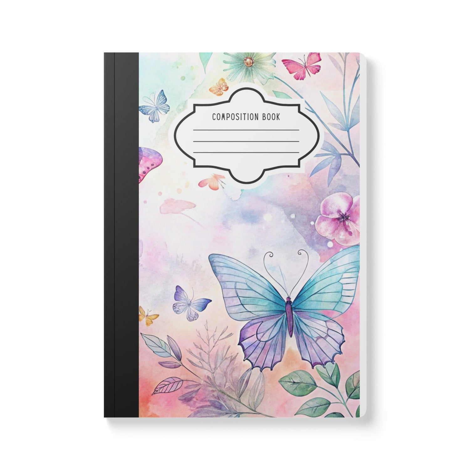 ColorFlow | Butterfly Garden Composition Notebook Aesthetic Journal Pastel Writing Book for School Office or Gifts