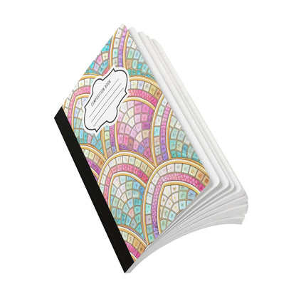 ColorFlow | Pastel Mosaic Arch Pattern Composition Notebook | Colorful Geometric Journal for School and Work