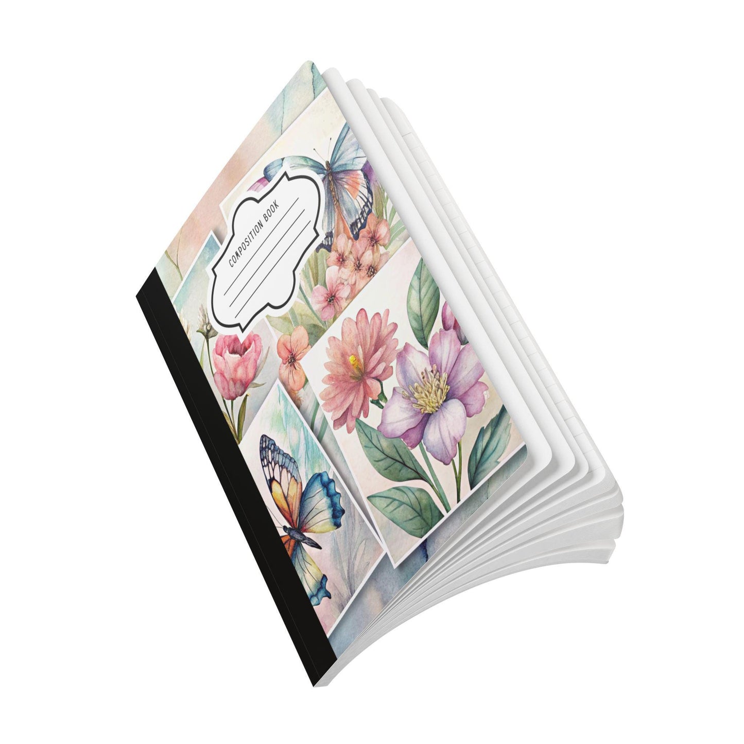 ColorFlow | Butterfly Collage Composition Notebook Floral Aesthetic Journal for Students Writers and Gifts