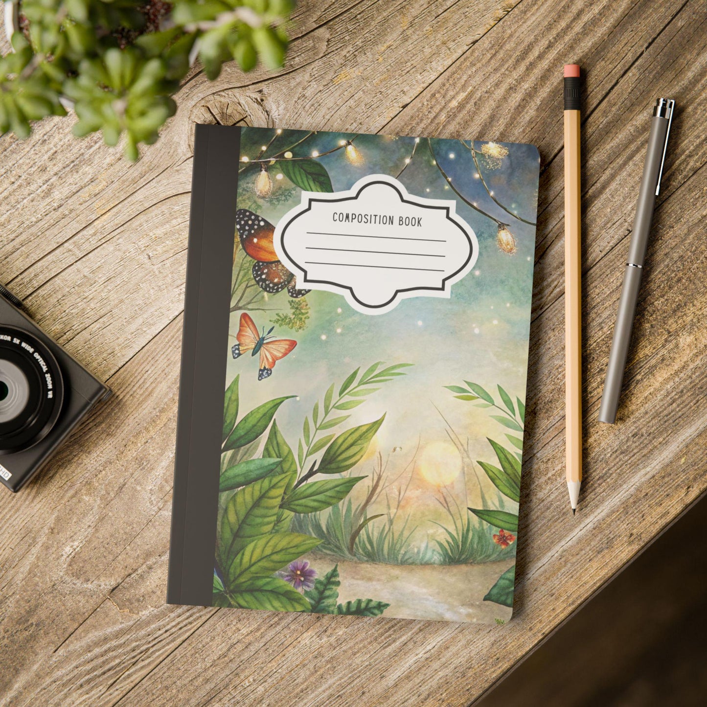 Butterfly Garden Composition Notebook | Floral Artwork Writing Journal College Ruled