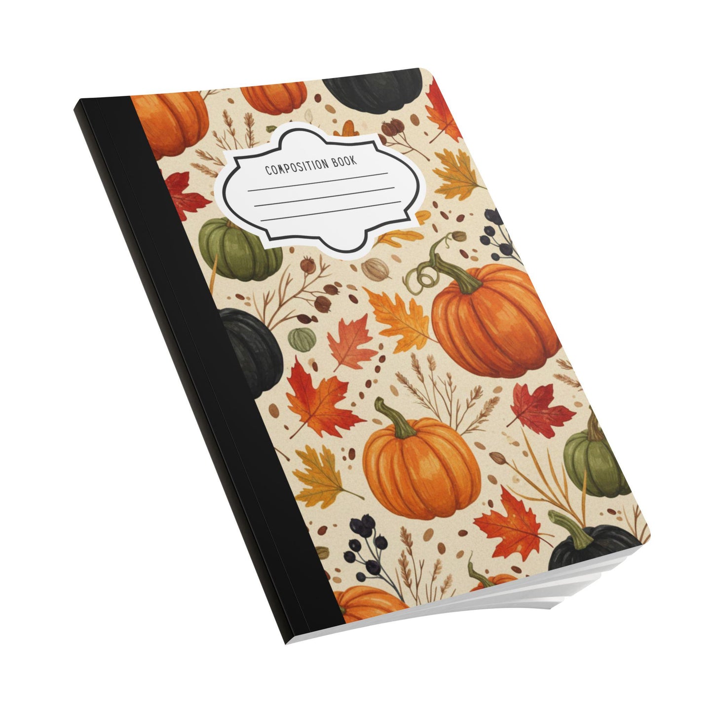 ColorFlow | Autumn Pumpkin Composition Notebook College Ruled Journal for Students Professionals Writing Journaling