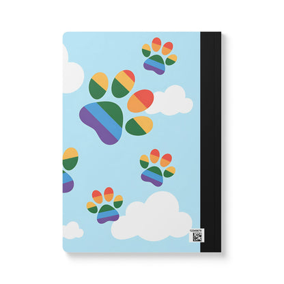 Rainbow Cloud Paw Print Composition Notebook | Animal Lover Journal, School, Office, Writing
