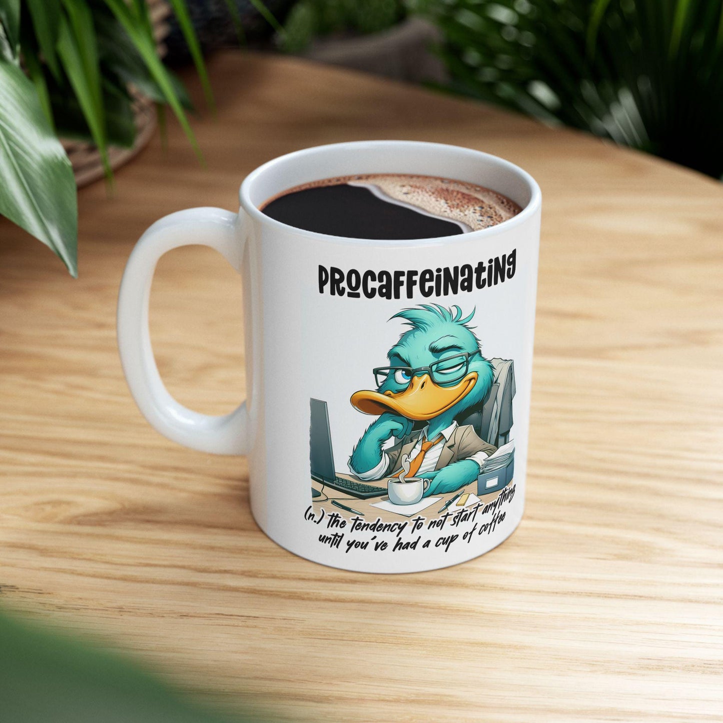 Procaffeinating Definition Coffee Mug | Funny Office Humor Ceramic Cup