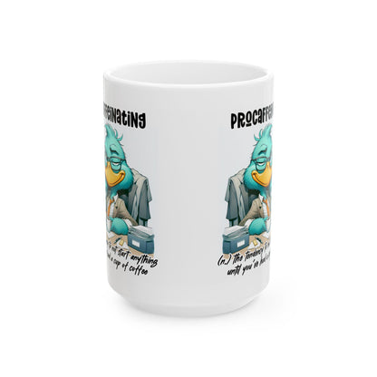 Procaffeinating Definition Coffee Mug | Funny Office Humor Ceramic Cup