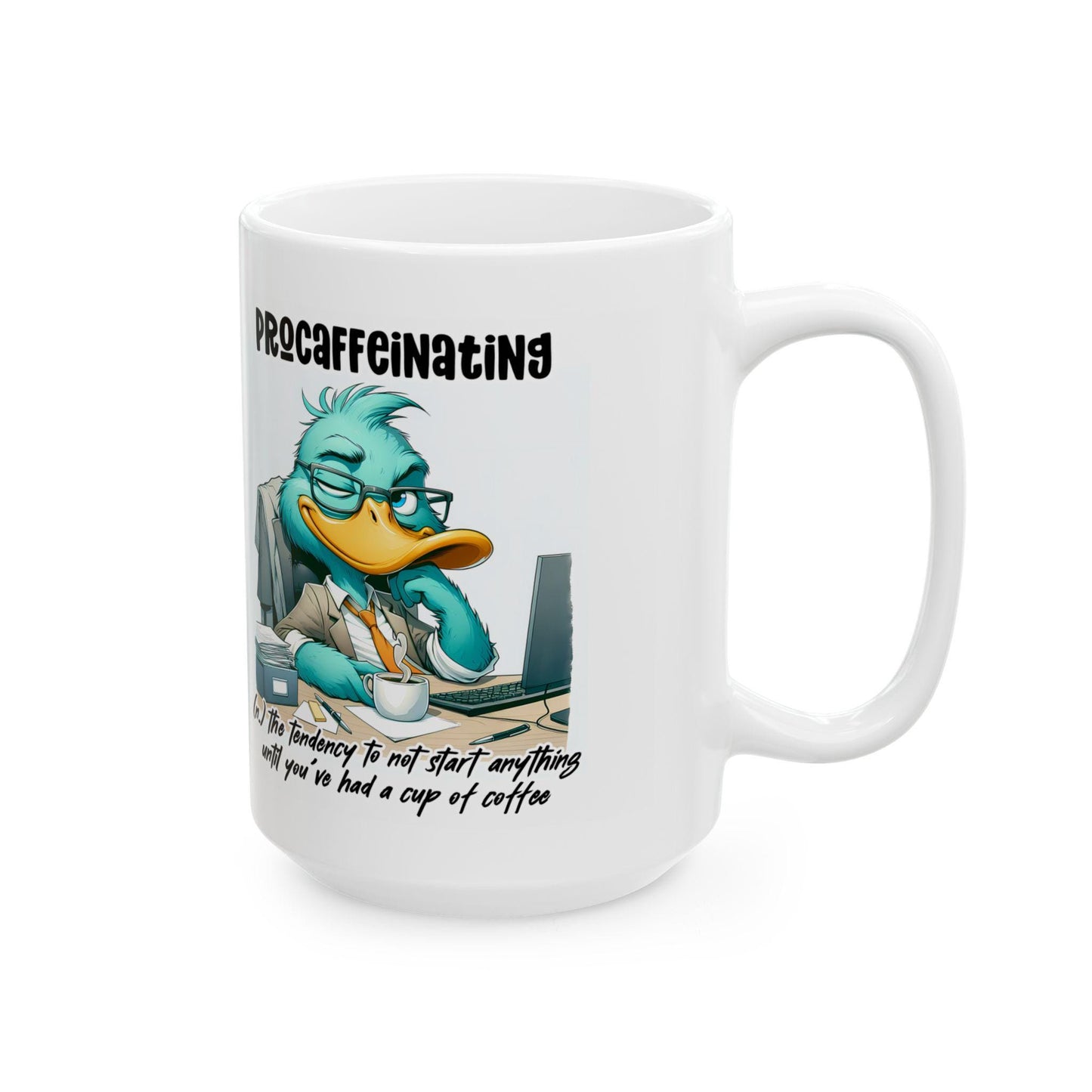 Procaffeinating Definition Coffee Mug | Funny Office Humor Ceramic Cup