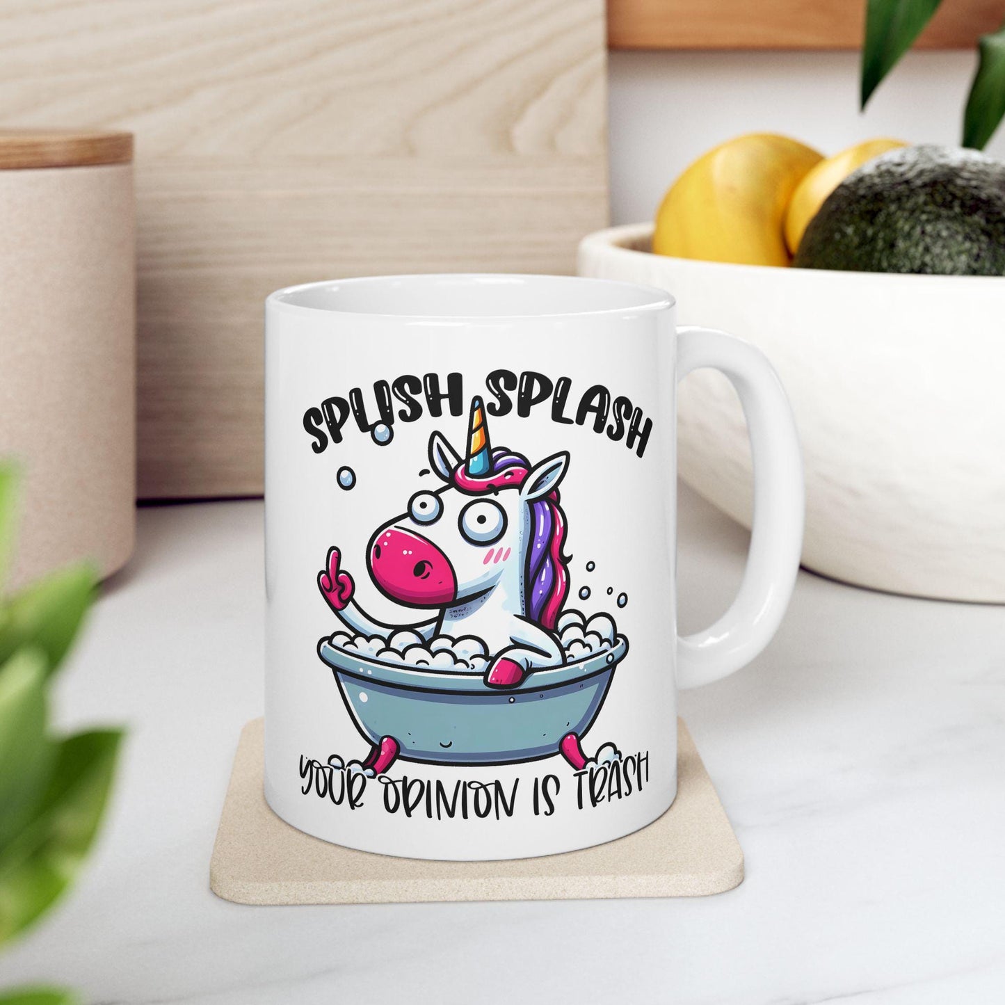 Funny Unicorn Mug | Sarcastic Coffee Cup, 15oz Ceramic (Dishwasher Safe)