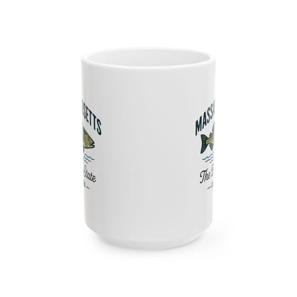 Massachusetts Bay State Fish Mug | Coastal New England Ceramic Coffee Cup