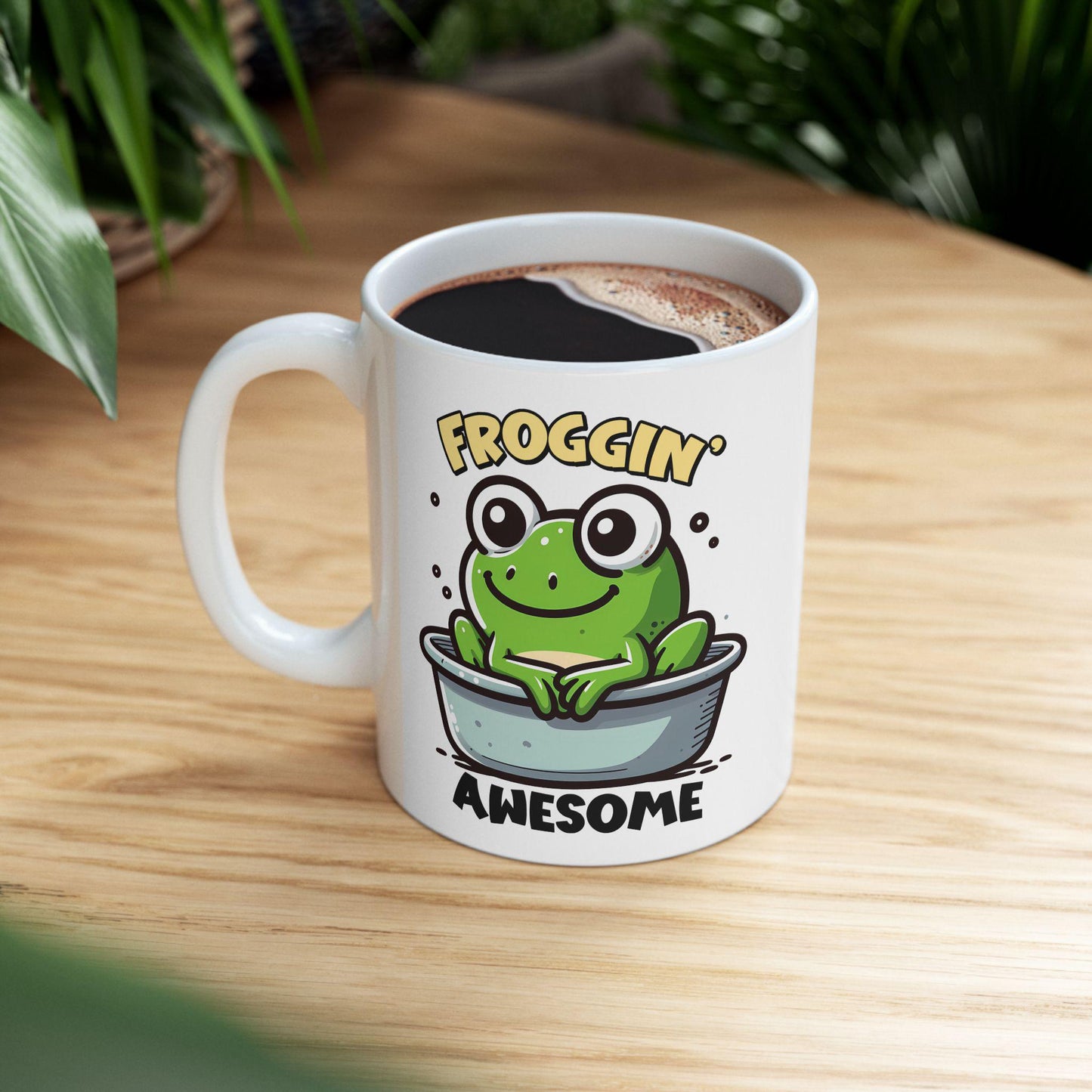 Frog Coffee Mug | Funny Frog Humor Ceramic Cup (15oz)