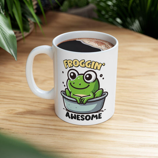 Frog Coffee Mug | Funny Frog Humor Ceramic Cup (15oz)