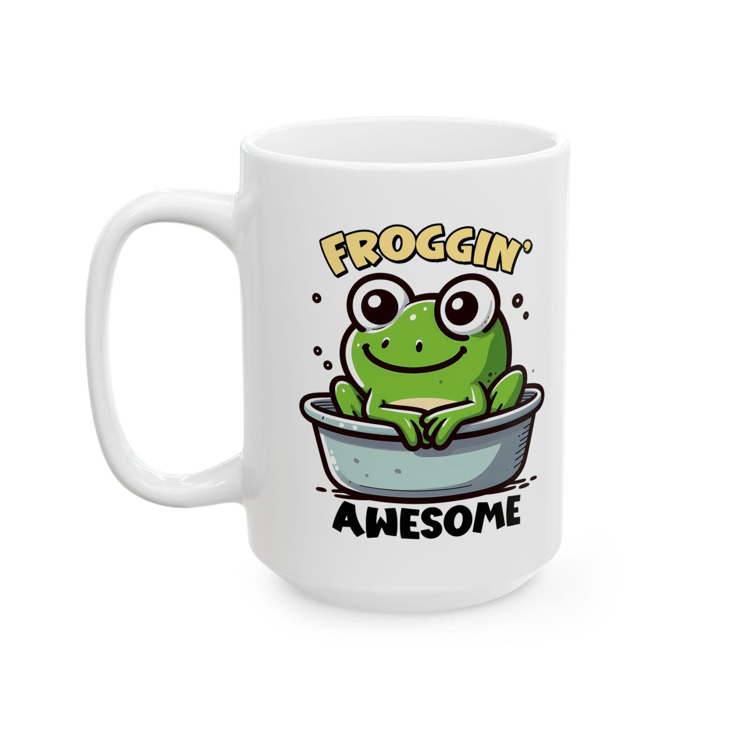 Frog Coffee Mug | Funny Frog Humor Ceramic Cup (15oz)