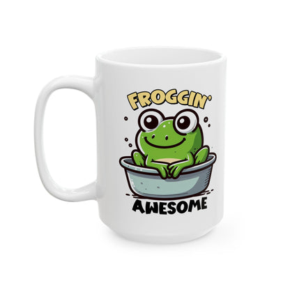 Frog Coffee Mug | Funny Frog Humor Ceramic Cup (15oz)
