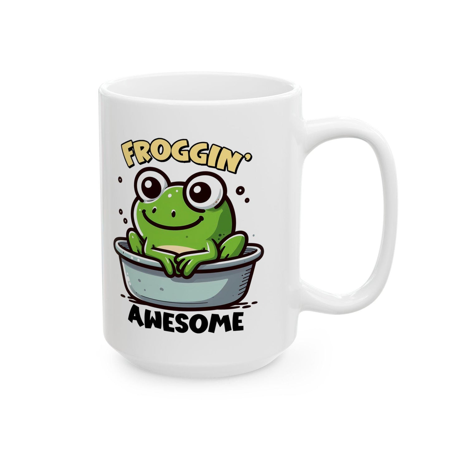 Frog Coffee Mug | Funny Frog Humor Ceramic Cup (15oz)