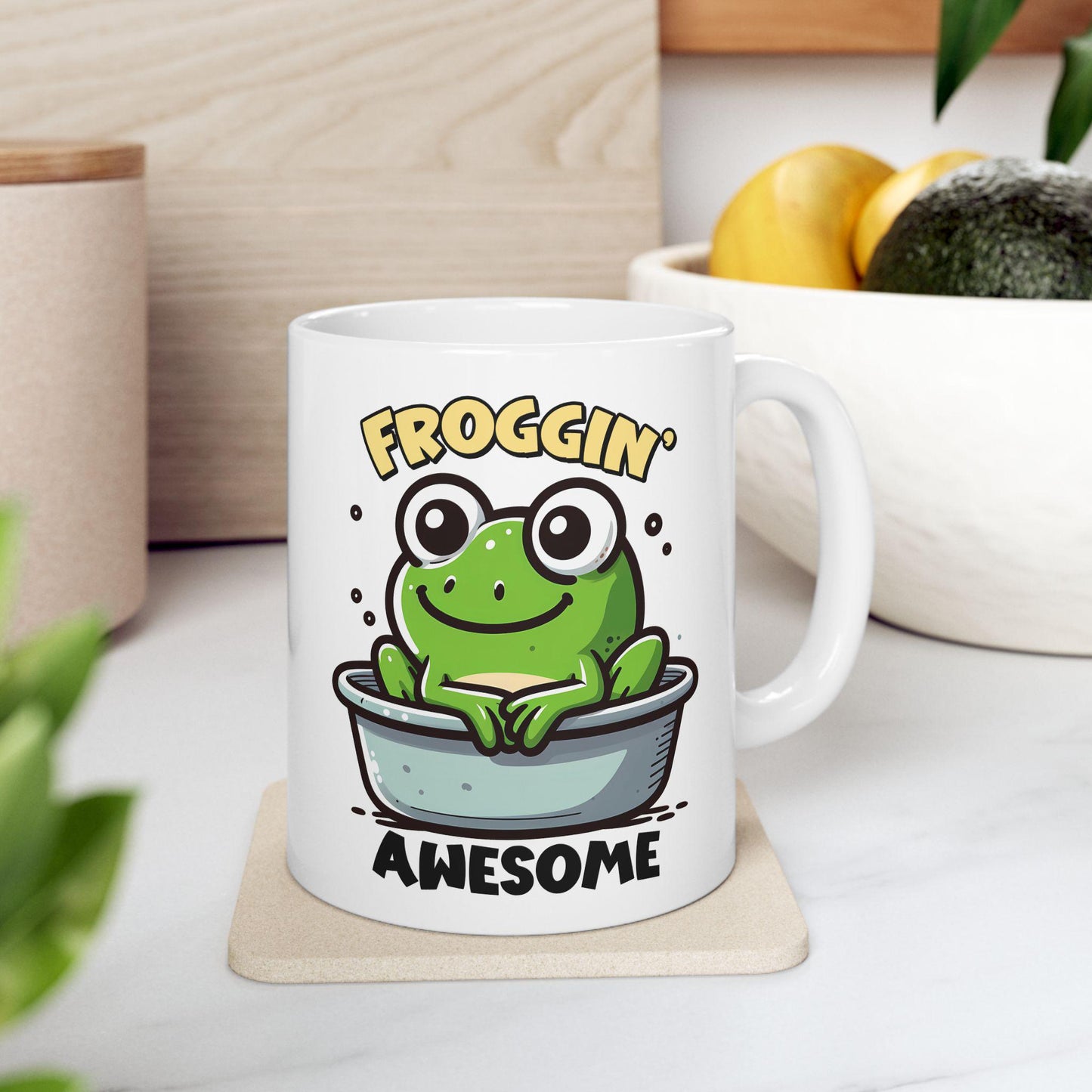Frog Coffee Mug | Funny Frog Humor Ceramic Cup (15oz)