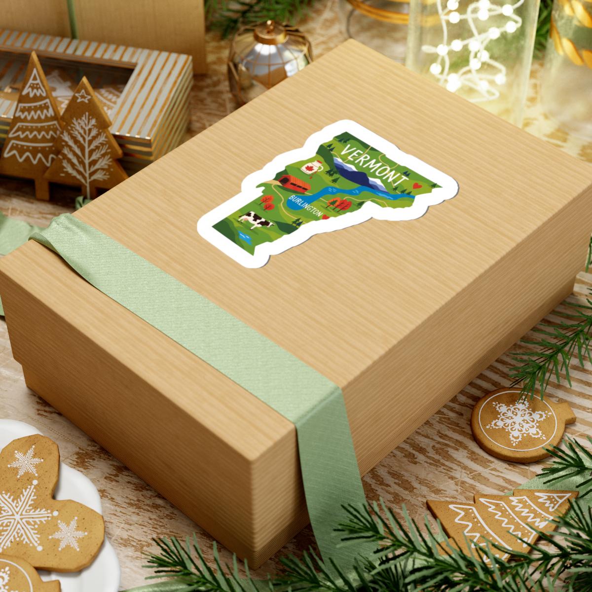 Vermont Sticker Pack | Maple Syrup Cow Covered Bridge Art (Waterproof)