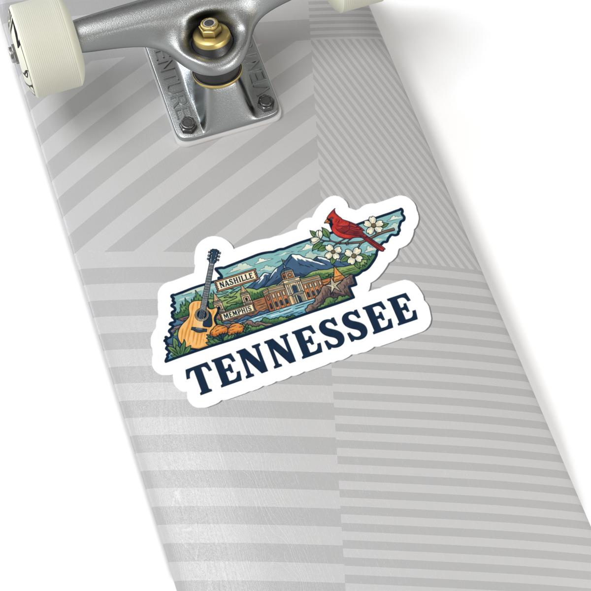 ColorFlow | Tennessee Vinyl Sticker Pack | Nashville Memphis Cardinal Guitar Art | Waterproof Glossy Matte Holographic