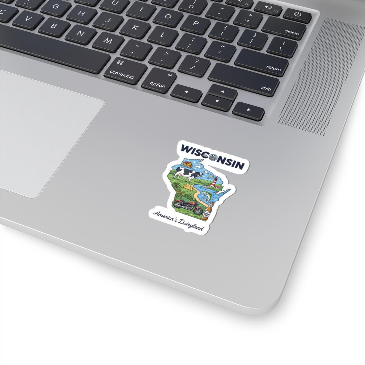 ColorFlow | Wisconsin Vinyl Sticker Pack | Dairyland Cow Cheese Beer Art | Waterproof Glossy Matte Holographic