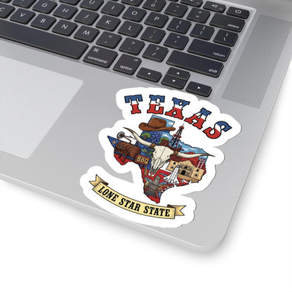 Texas Lone Star State Sticker Pack | BBQ Skull Bluebonnet Art (Waterproof Vinyl)