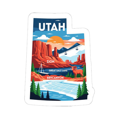 Utah National Parks Sticker Pack | Zion, Bryce Canyon, Salt Lake Vinyl Art (Waterproof)