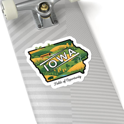 Iowa Fields of Opportunity Vinyl Sticker | Farm Landscape Decal (Waterproof)