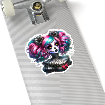 Daydream Ghoul Sticker | Alt Clowncore Rainbow Hair Art Decal
