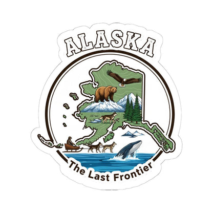 Alaska The Last Frontier Vinyl Sticker | Waterproof Durable Decal USA