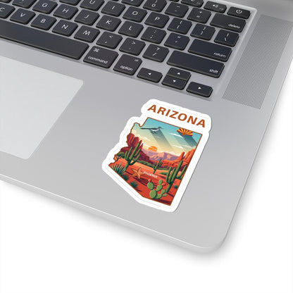 Arizona Desert Landscape Vinyl Sticker | Waterproof Durable Decal (Made in USA)