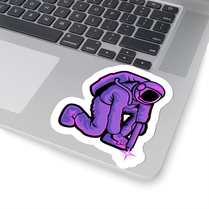 Astronaut Welding Sticker | Cosmic Space Worker Vinyl Decal | Sci Fi Art Gift