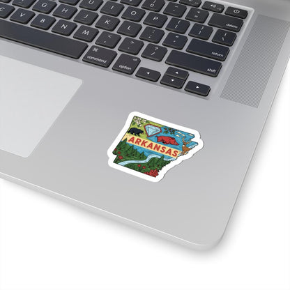 Arkansas State Vinyl Sticker | Waterproof Durable Decal | USA Made Art