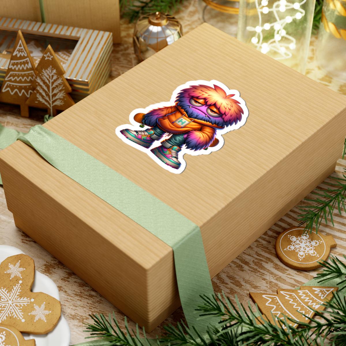 ColorFlow Skater Monster Sticker | Waterproof Vinyl Laptop Car Decor (Glossy)