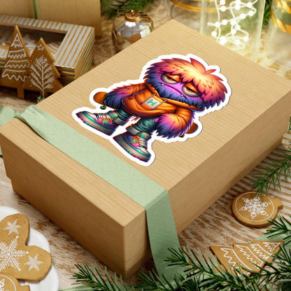ColorFlow Skater Monster Sticker | Waterproof Vinyl Laptop Car Decor (Glossy)