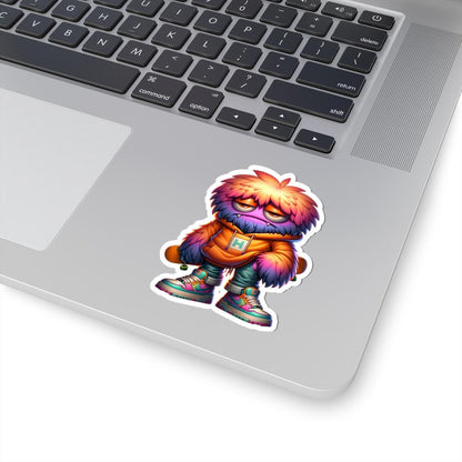 ColorFlow Skater Monster Sticker | Waterproof Vinyl Laptop Car Decor (Glossy)