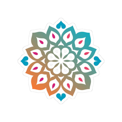 Gradient Mandala Sticker | Boho Sacred Geometry Vinyl Decal, Journal Laptop Water Bottle Art