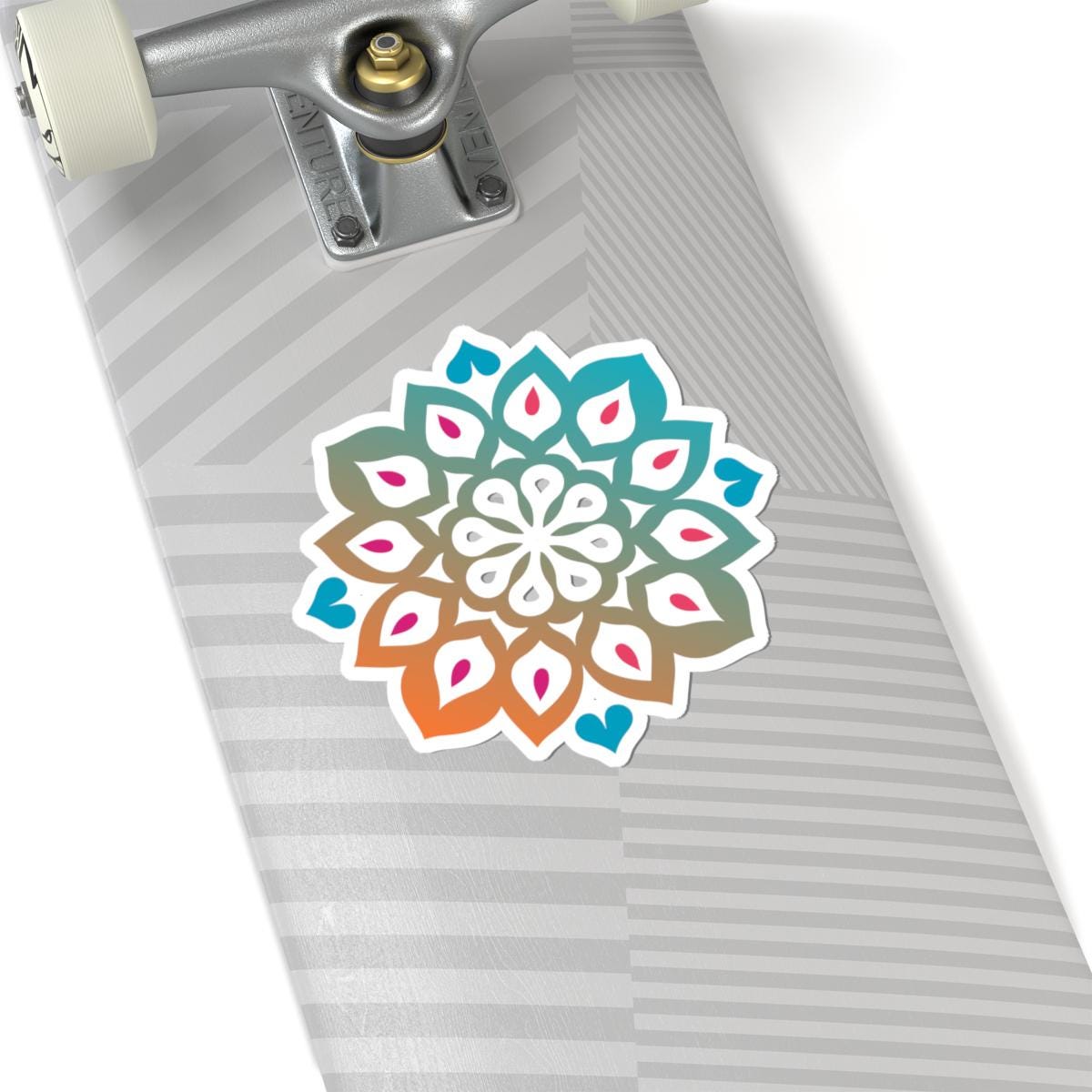 Gradient Mandala Sticker | Boho Sacred Geometry Vinyl Decal, Journal Laptop Water Bottle Art