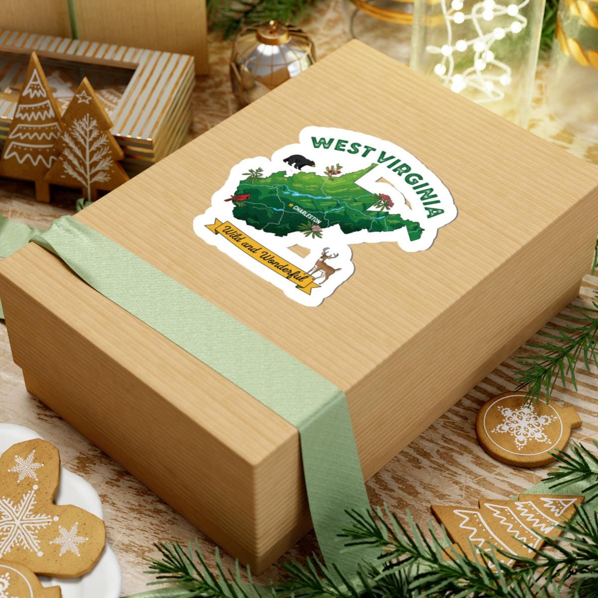 West Virginia Sticker Pack | Wild Art Bear Deer (Glossy, Matte, Holographic)