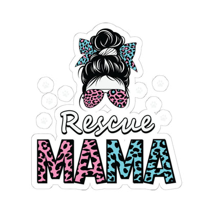 ColorFlow | Rescue Mama Vinyl Sticker | Cute Animal Rescue Art Sticker | Dog Mom Gift | Waterproof Sticker Pack | Premium Decal
