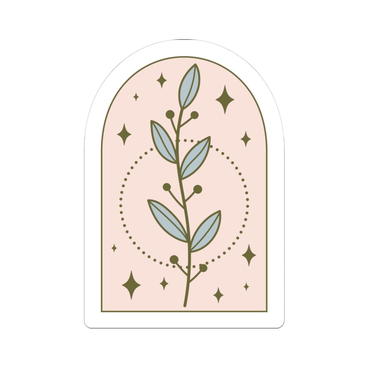 Boho Botanical Leaf Sticker | Waterproof Vinyl Art (Matte/Glossy)