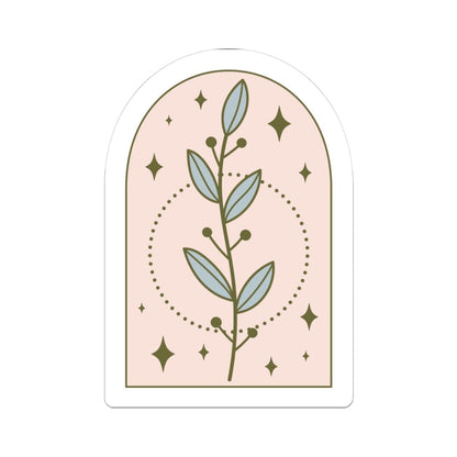 Boho Botanical Leaf Sticker | Waterproof Vinyl Art (Matte/Glossy)